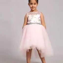 Girls Embroidered Fit & Flare Dress-image-88