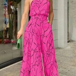 Women Printed Jumpsuit with Insert Pocket-image-124