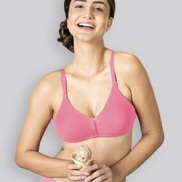 Cotton Rich Mesh Ladder Non-Wired Moulded and Seamless Bra-image-99