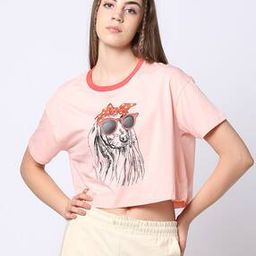 yousta Women Printed Regular Fit Crop T-Shirt-picture-34