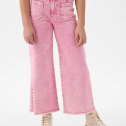 Girls Mid-Wash Wide-Leg Jeans-image-60