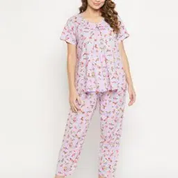 Floral Print T-Shirt & Pyjamas Set-image-51