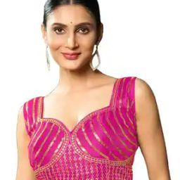 Women Embroidered Back-Open Blouse -image-86