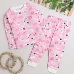 Girls Animal Print Regular Fit Top & Joggers Set-picture-43