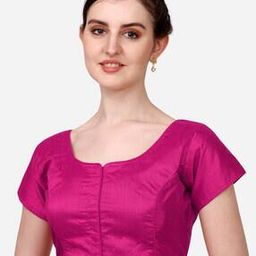 Women Round-Neck Front-Open Blouse-26