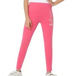  Girls Ankle Length Basic Typographic Leggings-image-21