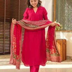 Women Embroidery Straight Kurta Set-image-6