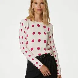 marks & spencer Geometric Patterned Relaxed Fit Pullover-picture-0