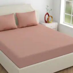 Cotton Single Bedsheet With Pillow Cover-21