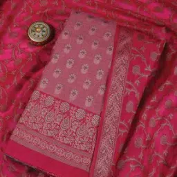 Women Zari Embroidered 3-Piece Unstitched Dress Material-image-37