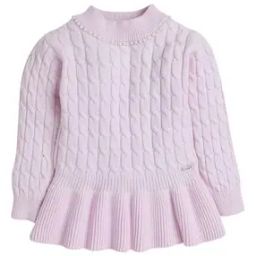 Cabel-Knit Round-Neck Pullover-image-2