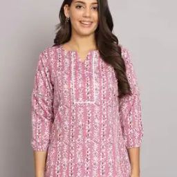 Printed Top with 3/4th Sleeves-image-48