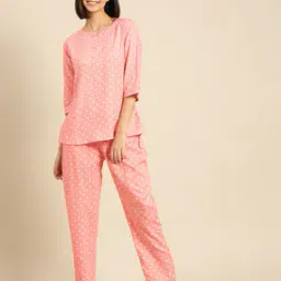 Polka-Dot Top & Pyjamas Set-image-19