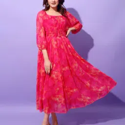 attire empire Women Printed Fit & Flare Dress-picture-45