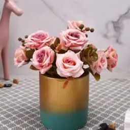 Artificial Rose Plant with Ceramic Pot-image-99