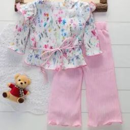 Girls Floral Pants with Top-image-16