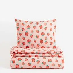 Printed Single Duvet Cotten Cover Set-image-74