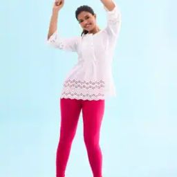 Women Churidar with Elasticated Waistband-39