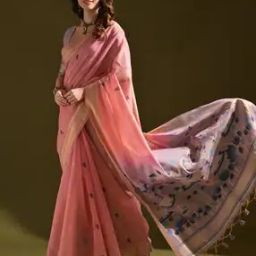 Women Traditional Saree with Unstitched Blouse Piece            -image-36