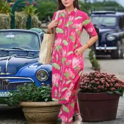 Women Floral Straight Kurta Set-image-96