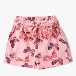 Girls Butterfly Print Regular Fit Shorts-image-36