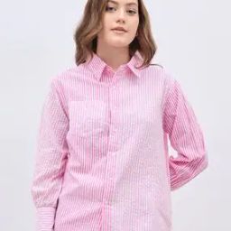 Women Regular Fit Sread Collar Shirt-image-25