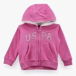 u.s. polo assn. Girls Brand Print Regular Fit Hooded Sweatshirt-picture-30