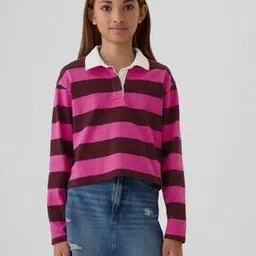 Girls Striped Relaxed Fit Top-image-92