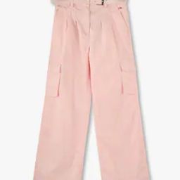 Girls Pleat-Front Slouchy Pants with Belt-image-16