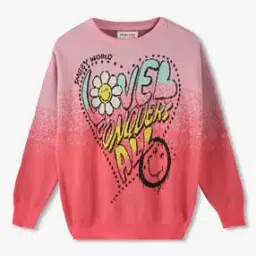 Girls Ombre-Dyed Round-Neck Sweater-picture-47
