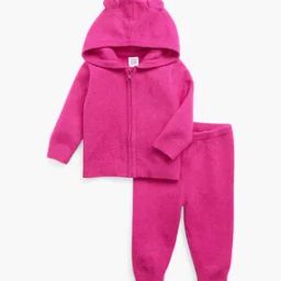 Zip-Front Hoodie with Track Pants-image-74