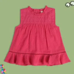 Girls Textured Flared Frock-picture-10