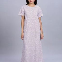 Women Printed Regular Fit Nighites-image-1