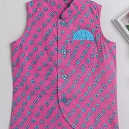 Geometric Print Waistcoat with Asymmetric Hem-image-17