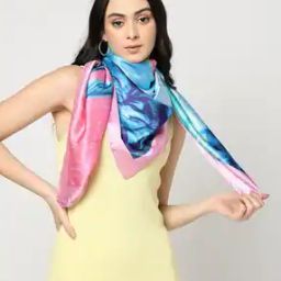 Women Tropical Print Scarf-picture-12