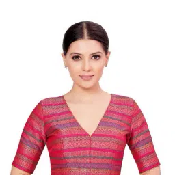 studio shringaar Geometric Pattern Front-Open Blouse image 1