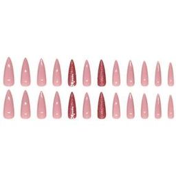 Set Of 24 Women Artificial Reusable Nails-29
