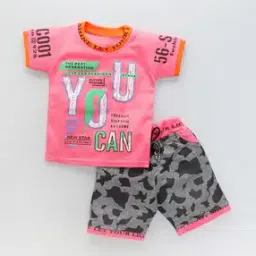 Boys Cotton Typographic Print 2-Piece Set-23