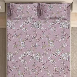  Cotton Super King Size Double Bedsheet with 2 Pillow Covers-18