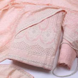 Women Embroidered Unstitched Dress Material-image-86