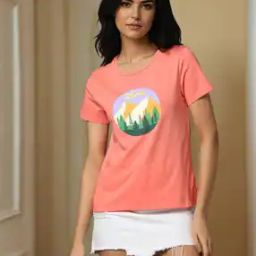 Women Graphic Print Regular Fit Crew-Neck T-Shirt-image-52