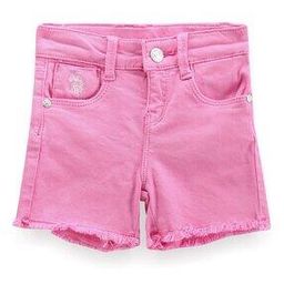 Girls Denim Shorts with Fringed Hem-picture-51