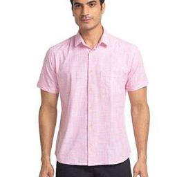 park avenue Slim Fit Shirt with Pathc Pocket & Curved Hem-picture-28