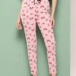Women Butterfly Print Regular Fit Cotton Pyjamas-image-32