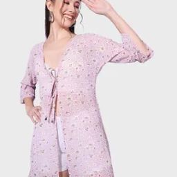 Women Printed Front Open Relaxed Fit Shrug-17