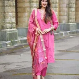 zinzraa Women Embroidery Straight Kurta Set-picture-33