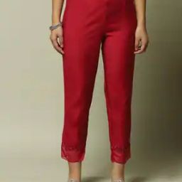 Women Yarn-Dyed Narrow Fit Pants-picture-42