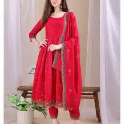 Women Embroidery Anarkali Kurta Set-image-94