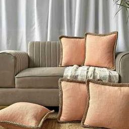 Set of 5 Cushion Covers with Stitch Detail-image-125