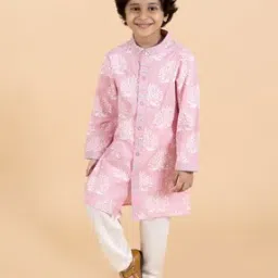 Floral Print 2-Piece Kurta Pyjamas Set-image-12